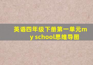 英语四年级下册第一单元my school思维导图